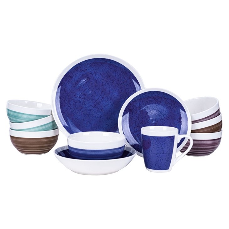 Exquisite Urban Chic 16-piece Stoneware Dinnerware Set