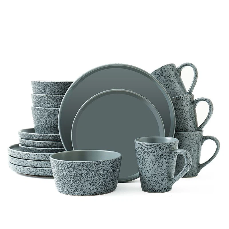 Slate Gray Stoneware Dinnerware Sets