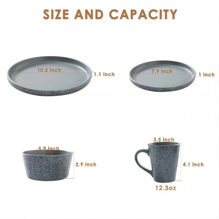 Gray Stoneware Dinnerware Sets