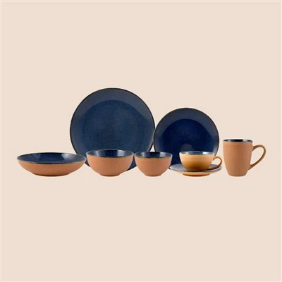 Tourmaline Brown Reactive Glaze Crockery Set