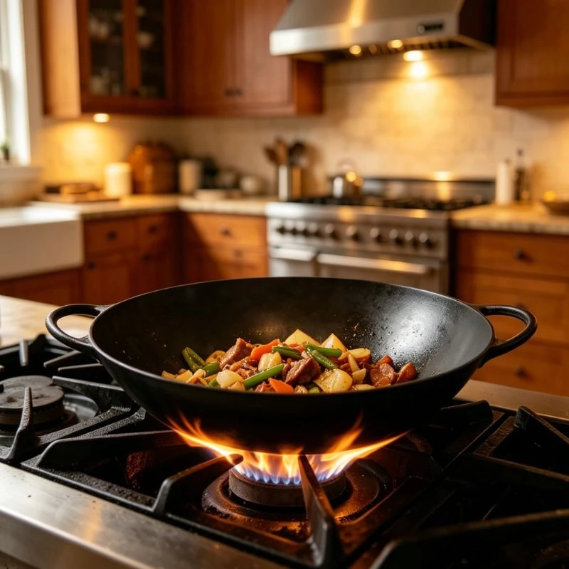 12" Pre-Seasoned Cast Iron Wok – Your New Go-To Kitchen Workhorse
