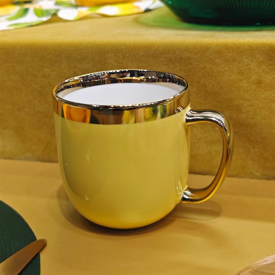 Electroplating Mug With Metallic Tone Handle