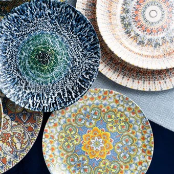 3D Digital Print Baroque Style Dinner Set