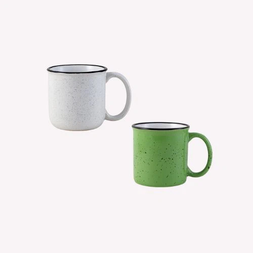 Speckled Finish Stoneware Latte Coffee Mug | 12 Oz