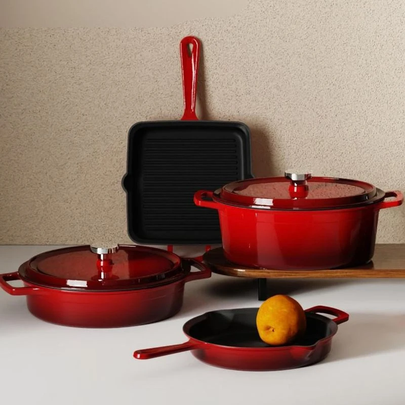 Submerged Micro-Pressure Enamel Cast Iron Dutch Oven